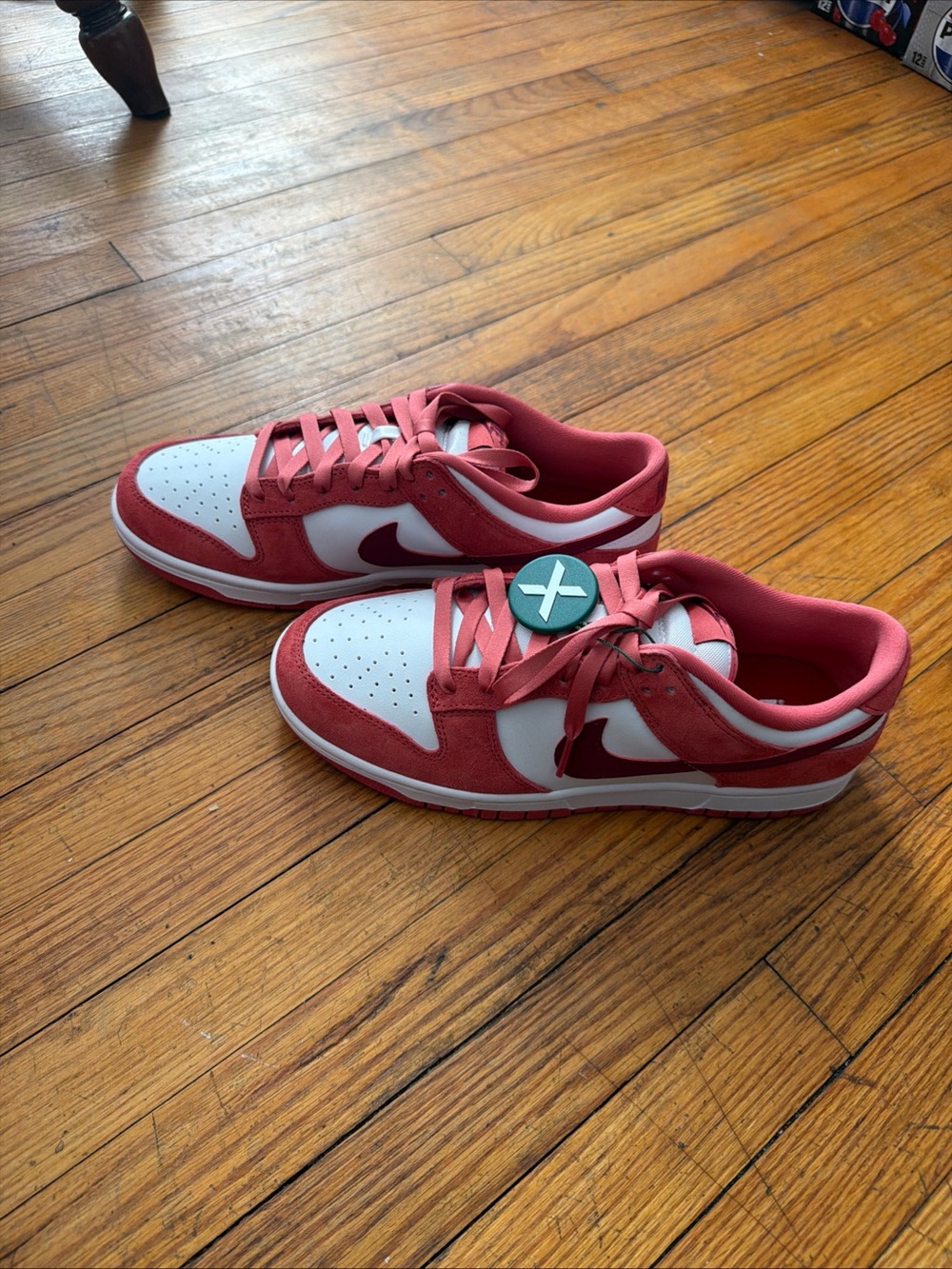 Nike Red and White Low-Top Athletic Sneakers